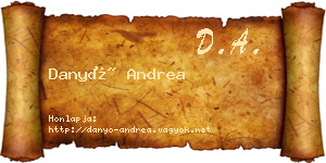 Danyó Andrea névjegykártya